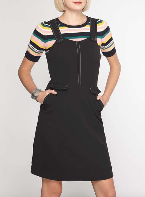 Black Top Stitch Dress